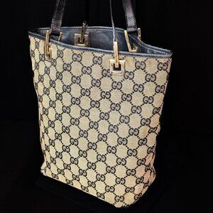 GUCCI GG Canvas Mini Tote Bucket Style Vintage